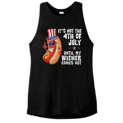 Its Not 4th Of July Funny Hotdog Summer Holiday Ladies PosiCharge Tri-Blend Wicking Tank