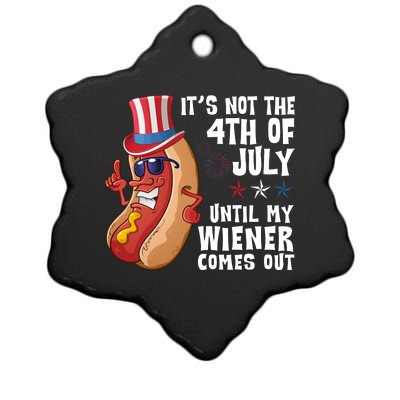 Its Not 4th Of July Funny Hotdog Summer Holiday Ceramic Star Ornament