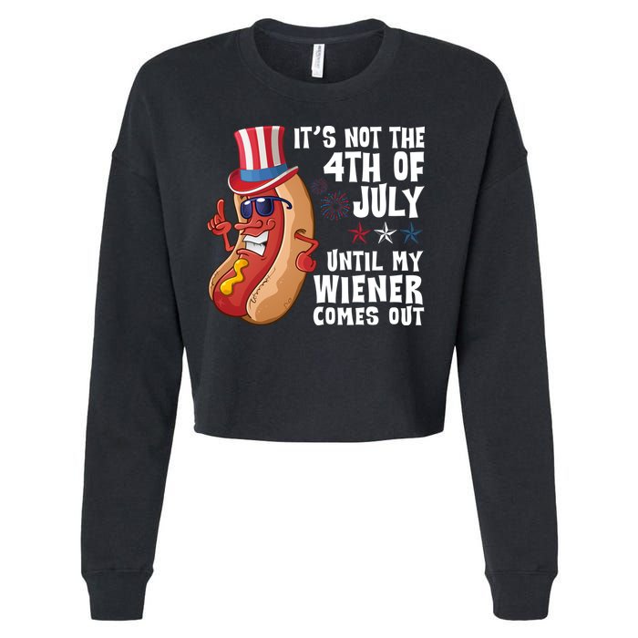 Its Not 4th Of July Funny Hotdog Summer Holiday Cropped Pullover Crew