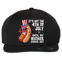 Its Not 4th Of July Funny Hotdog Summer Holiday Wool Snapback Cap