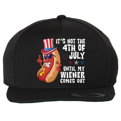 Its Not 4th Of July Funny Hotdog Summer Holiday Wool Snapback Cap