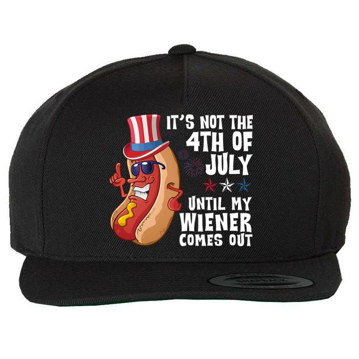 Its Not 4th Of July Funny Hotdog Summer Holiday Wool Snapback Cap