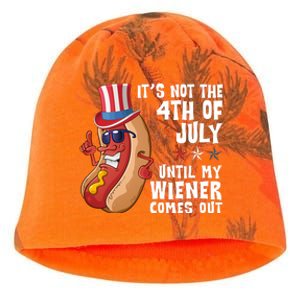 Its Not 4th Of July Funny Hotdog Summer Holiday Kati - Camo Knit Beanie