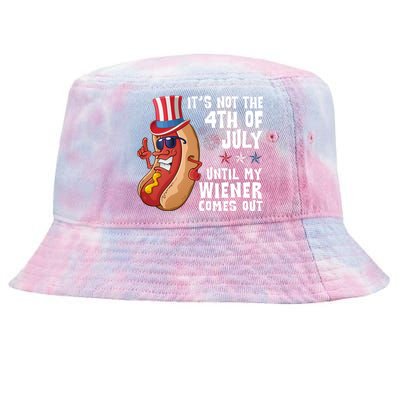 Its Not 4th Of July Funny Hotdog Summer Holiday Tie-Dyed Bucket Hat