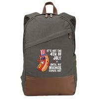 Its Not 4th Of July Funny Hotdog Summer Holiday Cotton Canvas Backpack