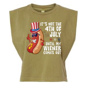 Its Not 4th Of July Funny Hotdog Summer Holiday Garment-Dyed Women's Muscle Tee