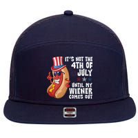 Its Not 4th Of July Funny Hotdog Summer Holiday 7 Panel Mesh Trucker Snapback Hat