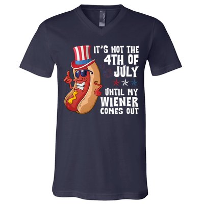 Its Not 4th Of July Funny Hotdog Summer Holiday V-Neck T-Shirt