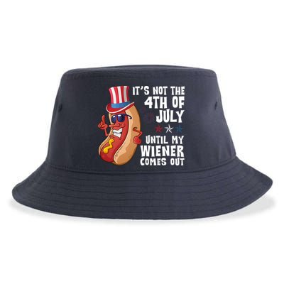 Its Not 4th Of July Funny Hotdog Summer Holiday Sustainable Bucket Hat