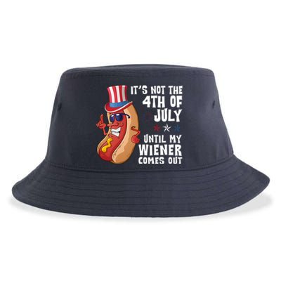 Its Not 4th Of July Funny Hotdog Summer Holiday Sustainable Bucket Hat