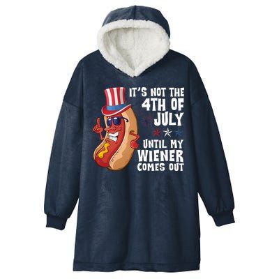 Its Not 4th Of July Funny Hotdog Summer Holiday Hooded Wearable Blanket