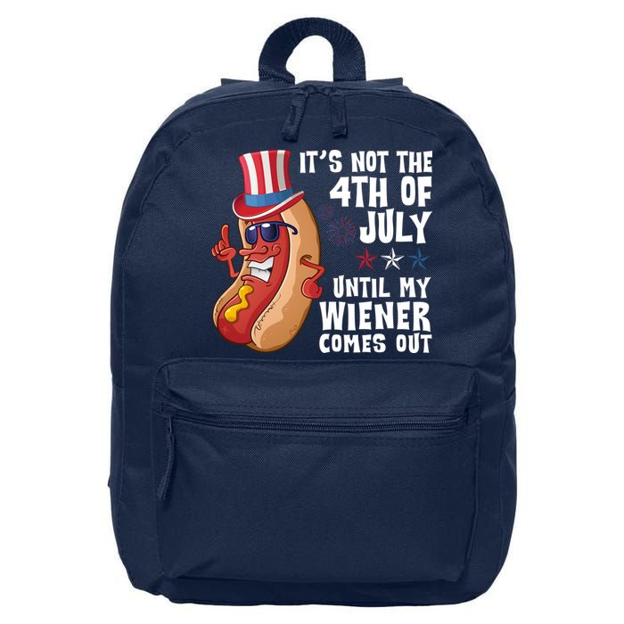Its Not 4th Of July Funny Hotdog Summer Holiday 16 in Basic Backpack