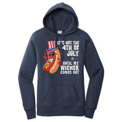 Its Not 4th Of July Funny Hotdog Summer Holiday Women's Pullover Hoodie