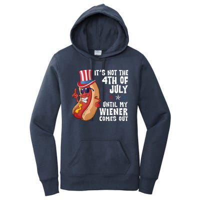 Its Not 4th Of July Funny Hotdog Summer Holiday Women's Pullover Hoodie