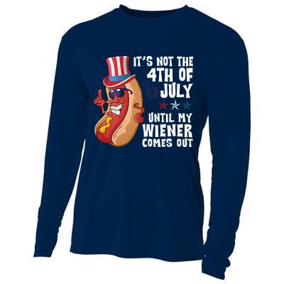 Its Not 4th Of July Funny Hotdog Summer Holiday Cooling Performance Long Sleeve Crew