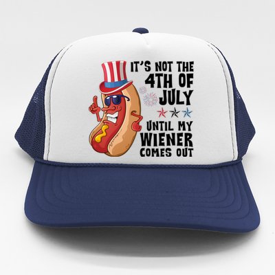 Its Not 4th Of July Funny Hotdog Summer Holiday Trucker Hat