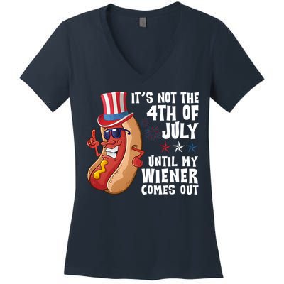 Its Not 4th Of July Funny Hotdog Summer Holiday Women's V-Neck T-Shirt