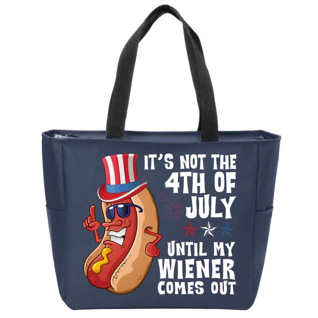 Its Not 4th Of July Funny Hotdog Summer Holiday Zip Tote Bag