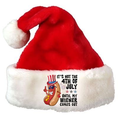 Its Not 4th Of July Funny Hotdog Summer Holiday Premium Christmas Santa Hat