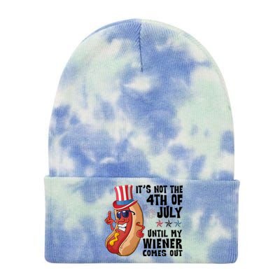 Its Not 4th Of July Funny Hotdog Summer Holiday Tie Dye 12in Knit Beanie