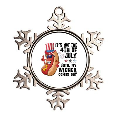 Its Not 4th Of July Funny Hotdog Summer Holiday Metallic Star Ornament