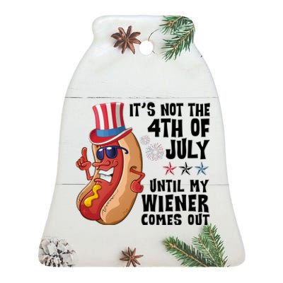 Its Not 4th Of July Funny Hotdog Summer Holiday Ceramic Bell Ornament