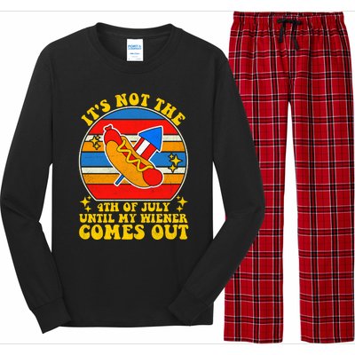 Its Not 4th Of July Until My Wiener Comes Out Funny Hot Dog Long Sleeve Pajama Set