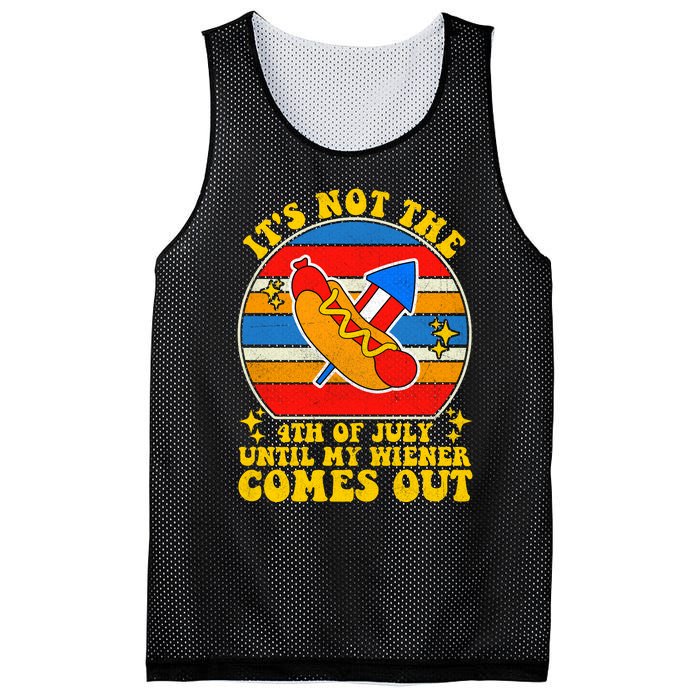 Its Not 4th Of July Until My Wiener Comes Out Funny Hot Dog Mesh Reversible Basketball Jersey Tank