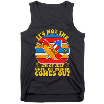 Its Not 4th Of July Until My Wiener Comes Out Funny Hot Dog Tank Top