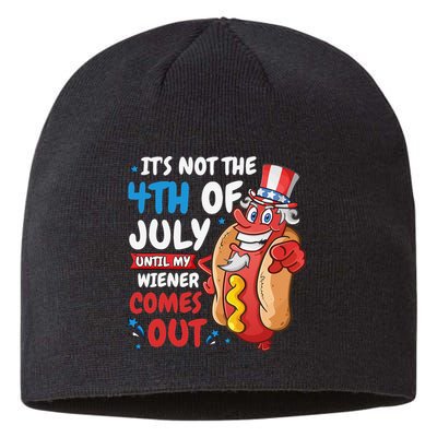 Its not 4th of july until my wiener comes out Sustainable Beanie