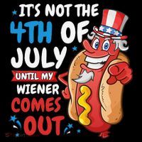 Its not 4th of july until my wiener comes out Pom Pom 12in Knit Beanie