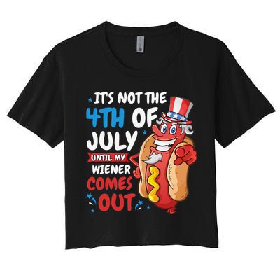Its not 4th of july until my wiener comes out Crop Top