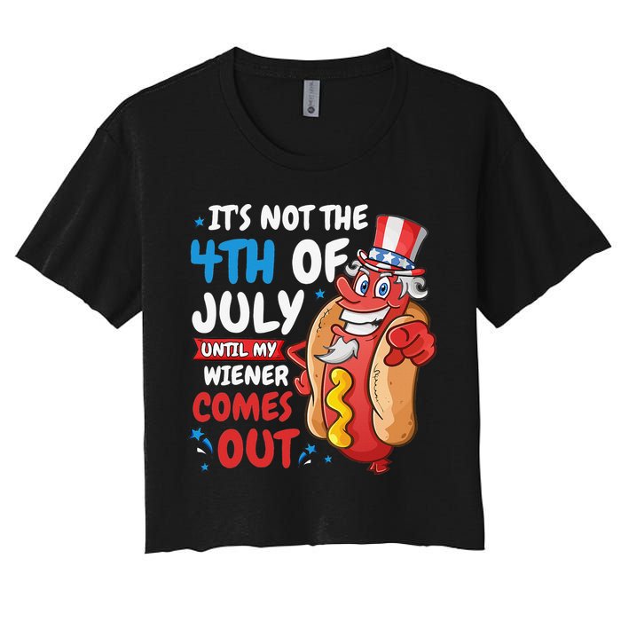 Its not 4th of july until my wiener comes out Crop Top
