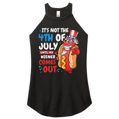 Its not 4th of july until my wiener comes out Women's Perfect Tri Rocker Tank
