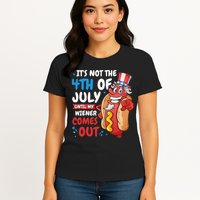 Its not 4th of july until my wiener comes out Womens T-Shirt