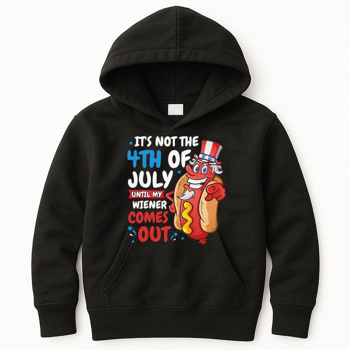 Its not 4th of july until my wiener comes out Kids Hoodie