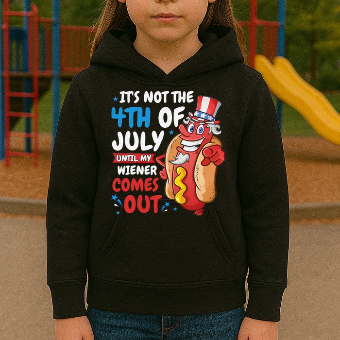 Its not 4th of july until my wiener comes out Kids Hoodie