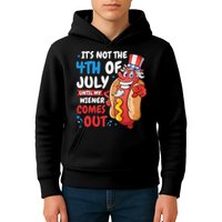 Its not 4th of july until my wiener comes out Kids Hoodie