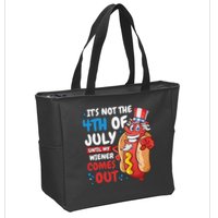 Its not 4th of july until my wiener comes out Zip Tote Bag