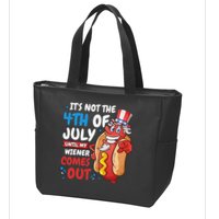 Its not 4th of july until my wiener comes out Zip Tote Bag