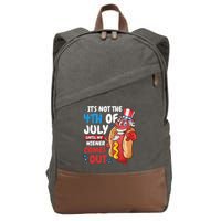 Its not 4th of july until my wiener comes out Cotton Canvas Backpack