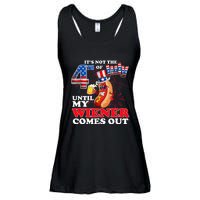 Its Not 4th Of July Until My Weiner Comes Out Ladies Essential Flowy Tank