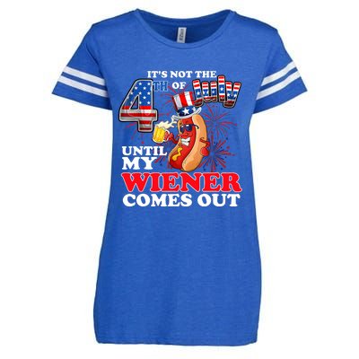 Its Not 4th Of July Until My Weiner Comes Out Enza Ladies Jersey Football T-Shirt