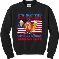 It's Not 4th Of July Until My Weiner Comes Out Funny Party Kids Sweatshirt