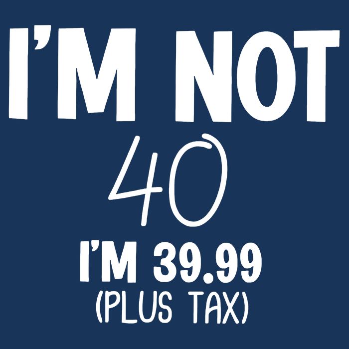 I'm Not 40 I'm 39 99 Funny 40th Birthday Button