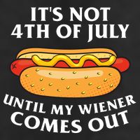 Its Not 4th Of July Until My Wiener Comes Out Funny Holiday 7 Panel Mesh Trucker Snapback Hat