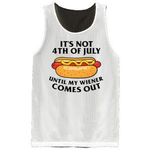 Its Not 4th Of July Until My Wiener Comes Out Funny Holiday Mesh Reversible Basketball Jersey Tank