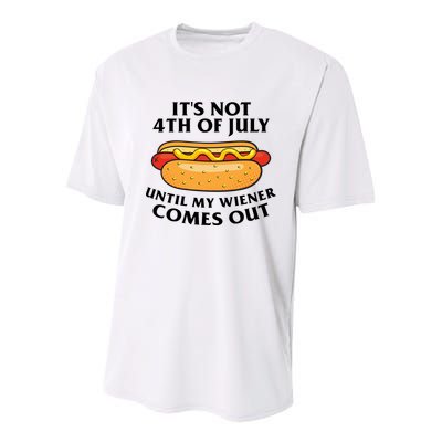 Its Not 4th Of July Until My Wiener Comes Out Funny Holiday Youth Performance Sprint T-Shirt