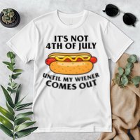 Its Not 4th Of July Until My Wiener Comes Out Funny Holiday Premium T-Shirt