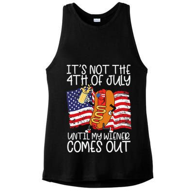 ItS Not 4th Of July Until My Weiner Comes Out Ladies PosiCharge Tri-Blend Wicking Tank
